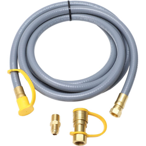 3.66m 3/8in RV Gasoline Extension Hose Fittings Quick Connect Gasoline Tank Gas Line Hose with Male Connector for RV