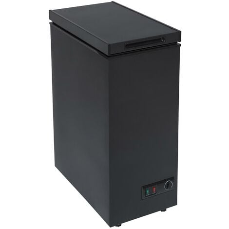 S.I.A 36cm Black Chest Freezer, Freestanding Slimline Compact - SIA CHF60B