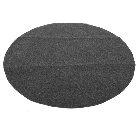 36in Round Shape Gary Barbecue Mat Oil Resistant BBQ Floor Protective Mat for Home Party Use
