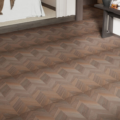 36Pcs Chevron Self-Adhesive PVC Flooring Planks