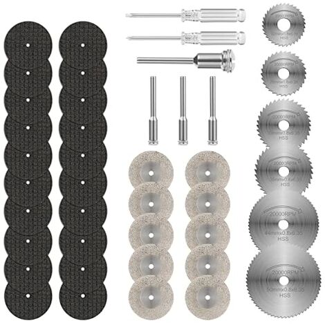 Lame de decoupe,Disque à tronçonner en métal en acier inoxydable avec 1  mandrin pour outils Dremel,disque à tronçonner[E349292221]