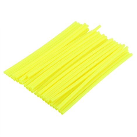 36pcs roue à parlls Protecteur Motocross Rim Skin Offroad Motorcycle Guard Wraps Kit Bright Yellow
