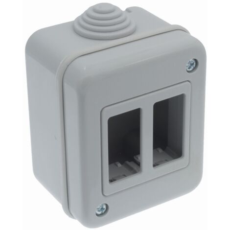 36PZ CONTENITORE DA ESTERNO IP40 col. Grigio 2 posti