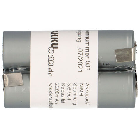 3,6V 2200mAh Akkupack Mignon AA Industrie-Akkus NiMH mit Lötfahne Akku