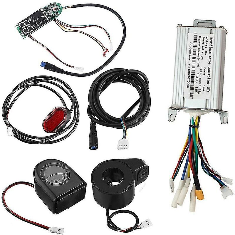 Crea - 36v 350w 15a Motor Controller+dashboard+front/rear Light Speed Controller For Scooter Electric Bicy