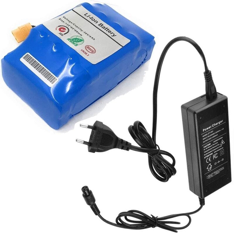 36V 4400 mAh Lithium Battery Kit For Hoverboard Balance + Power Supply Replacement