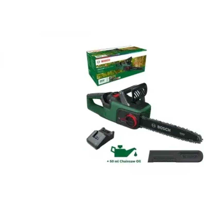 Motosega a batteria Bosch AdvancedChain 36V-35-40, 1x batteria ricaricabile 36V 2.0Ah e caricabatterie