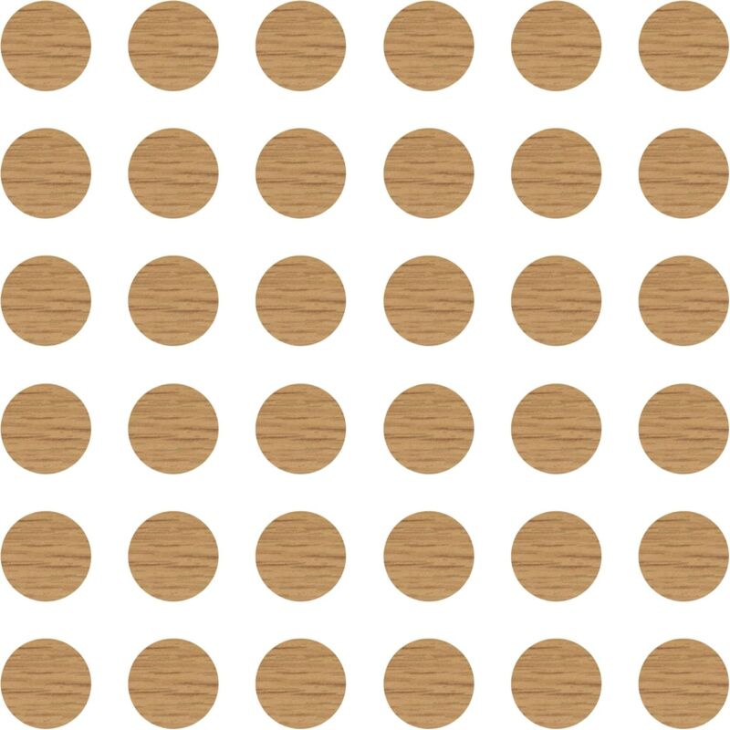 36x Cache vis adhésif autocollant diamètre 25mm protection bouchon trou obturateur meuble table chaise maison, Chêne