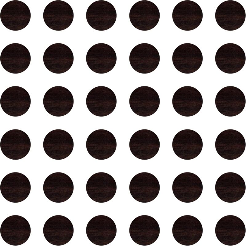 Cyclingcolors - 36x Cache vis adhésif autocollant diamètre 25mm protection bouchon trou obturateur meuble table chaise maison, Wengé
