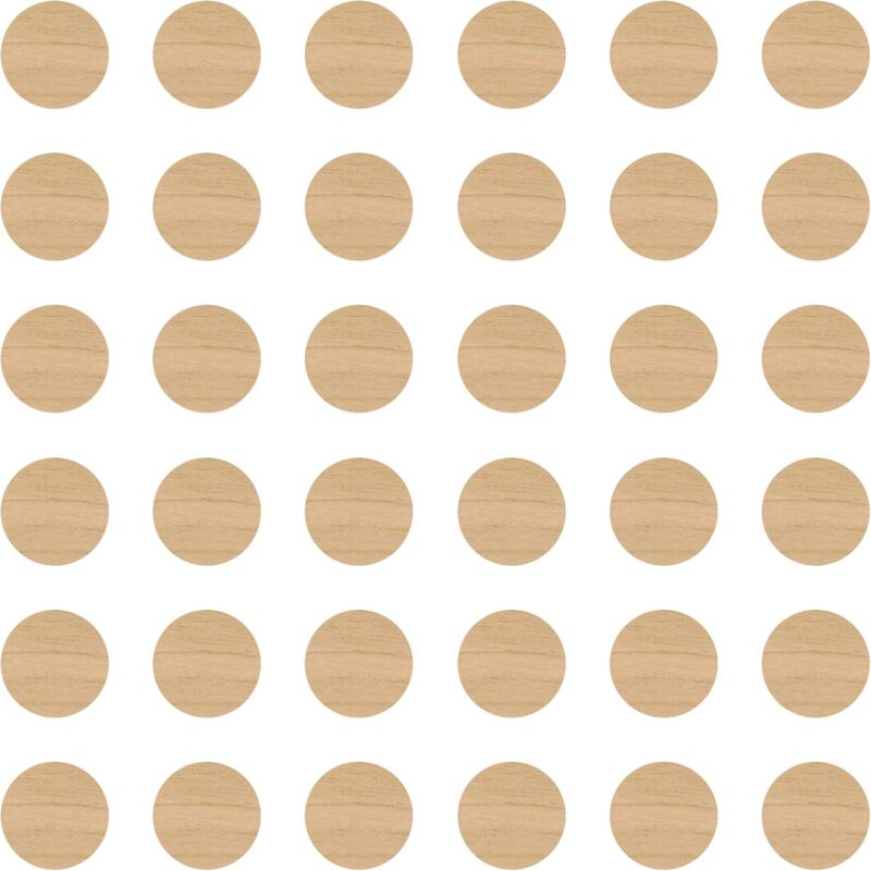 Cyclingcolors - 36x Cache vis adhésif autocollant diamètre 25mm protection bouchon trou obturateur meuble table chaise maison, Bouleau