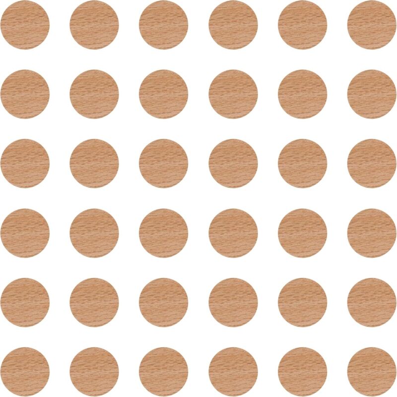 Cyclingcolors - 36x Cache vis adhésif autocollant diamètre 25mm protection bouchon trou obturateur meuble table chaise maison, Hêtre