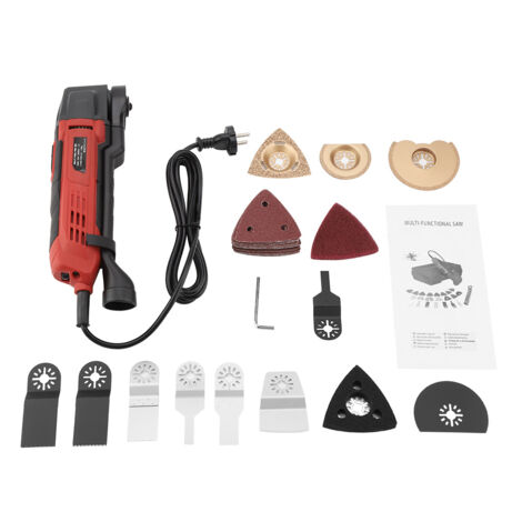 37 pièces 300 W Multi-outil ponceuse Système de changement rapide de lame Accessoires