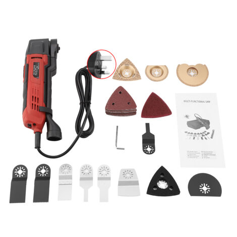 37 pièces 300 W Multi-outil ponceuse Système de changement rapide de lame Accessoires
