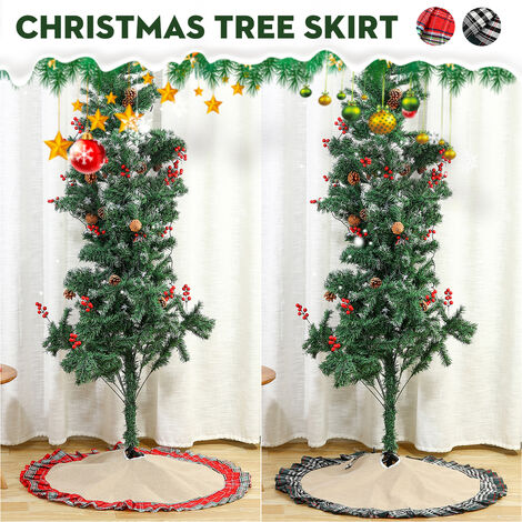 37 pouces arbre de noel robe jupe décor tapis décoration de noel ornement de fête (noir, type A Dia 96cm)
