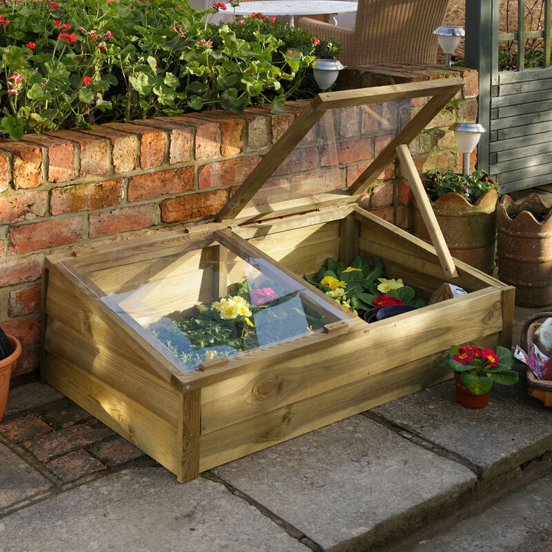 3'7 x 2'1 Forest Overlap Wooden Cold Frame (1.09m x 0.63m)