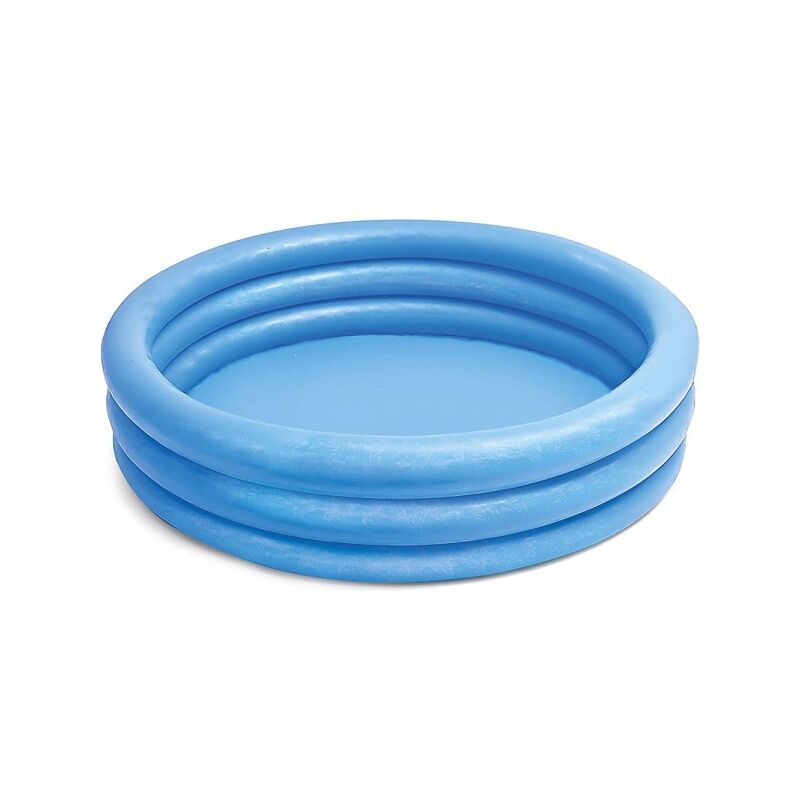 Trade Shop Traesio - Piscina Azul Cristal Con 3 Anillos Hinchable 147 X 33 Cm 330Lt Niños Verano 58426
