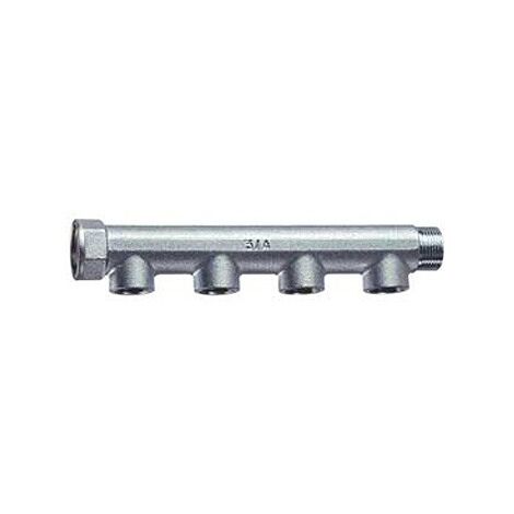 3700 - Collettore maschio-femmina cromato INT. 50 mm - Misura 1"1/4 - 4 derivazioni 3700 114