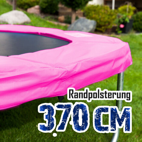 MSPOINT 370cm Randpolsterung Gepolsterte Federabdeckung Rahmenpolsterung für 370cm Trampoline 26cm Stärke 18mm in Pink