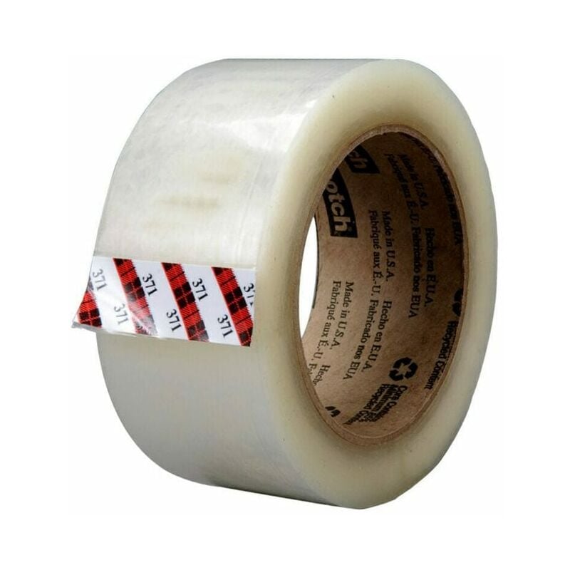 3M - Scotch Scotch Box Sealing Tape 371, Transparent, 48 mm x 66 m