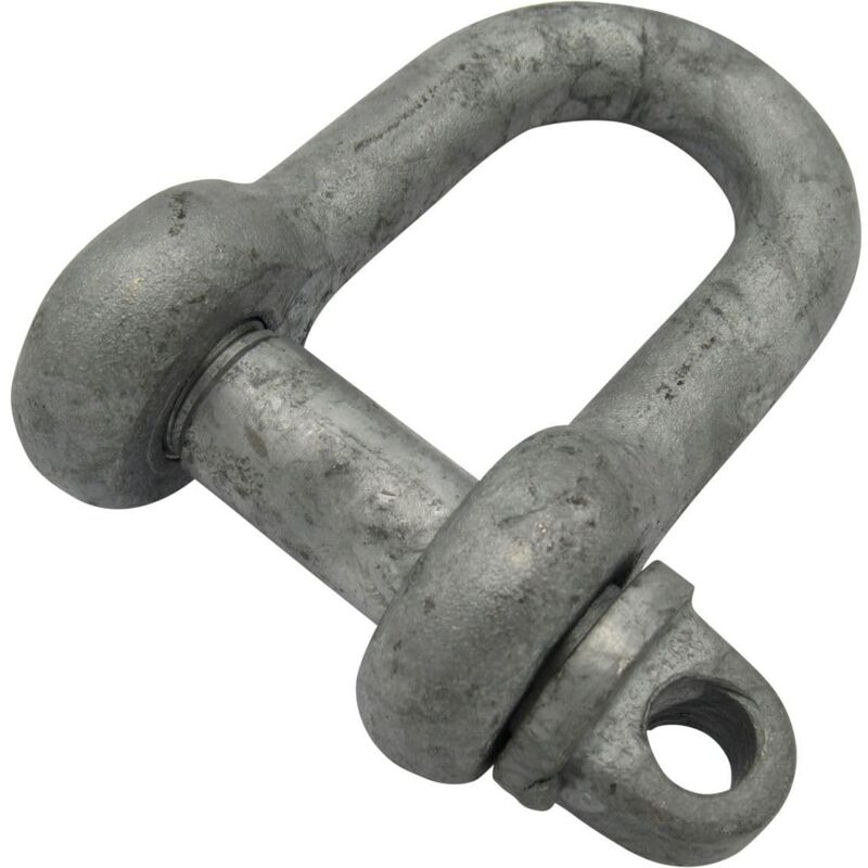 Securefix Direct - 5 Ton Galvanised Large Dee Shackle With Screw Pin - 5000KG Galv Lifting Towing Tested High Tensile