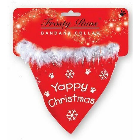 3755-COLLAR-DOG-BANDANA-3PCS 3 X Cute Bandana Collar Yappy Christmas Xmas Dogs Gift Presents Outfil Costume
