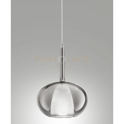 3787-50-126 EDISON VETRO FUME' D.22CM COMPLETO DI CAVO X KIT LUCI