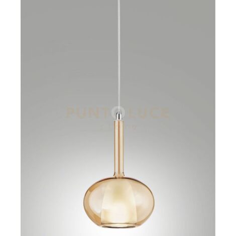 3787-59-125 EDISON VETRO AMBRA D.16CM COMPLETO DI CAVO X KIT LUCI