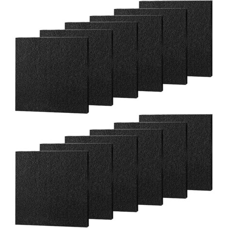 3789 Filtres à charbon actif de rechange compatibles avec la poubelle de cuisine biologique HMF (3 litres), 125 mm, filtres à charbon absorbant les odeurs (paquet de 12)