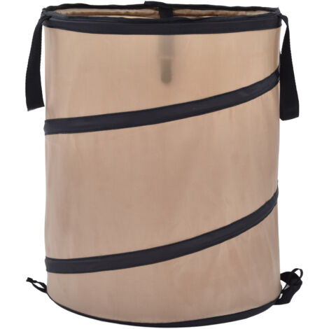 37.8L Collapsible Leaf Trash Can Reinforced Steel Spring Oxford Cloth Collapsible Container Small Size
