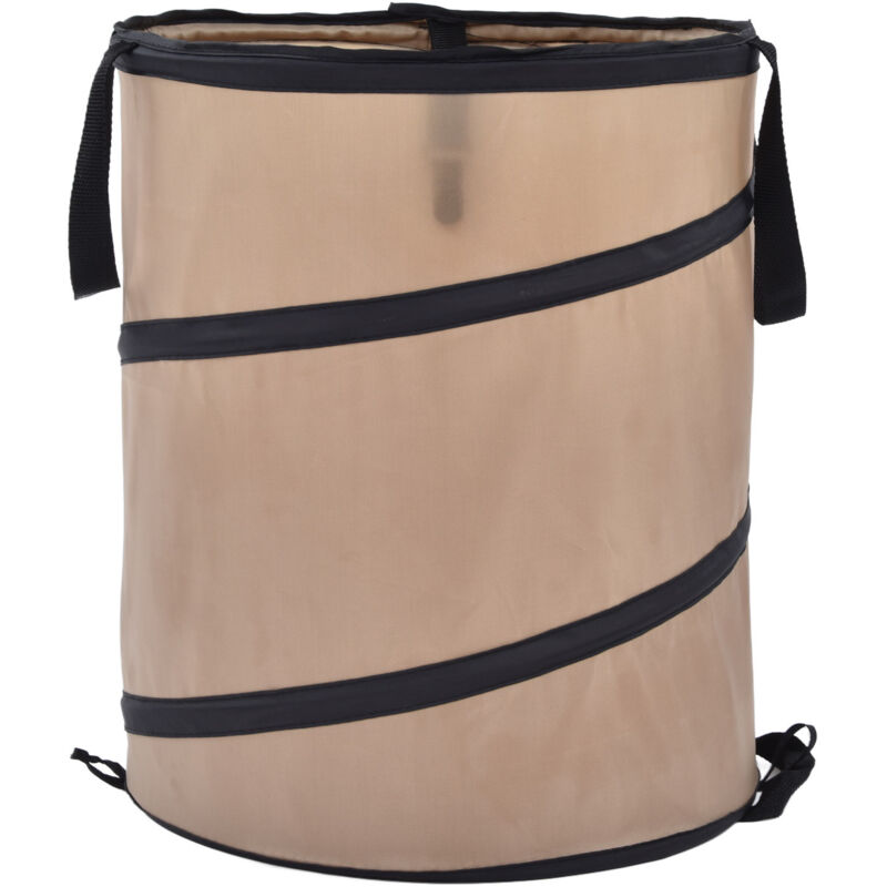 37.8L Pliable Feuille Poubelle En Acier Renforcé Printemps Oxford Tissu Pliable Conteneur Petite Taille