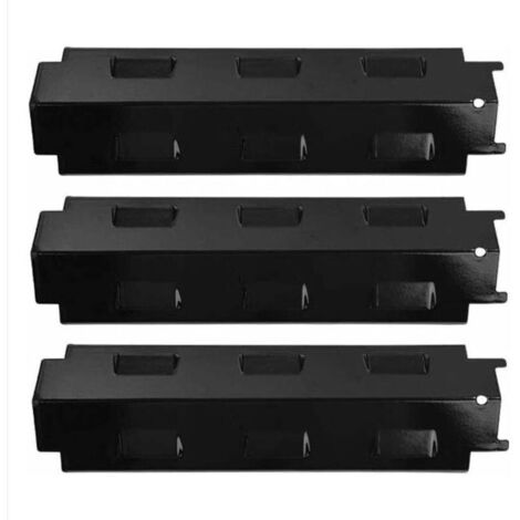 37CM Diffuseur Chaleur Accessoires pour Char-Broil, CCLIFE, Landmann, Uniflame, Fire Mountain, Barbecook, Outback, Tarington House, Acier Porcelaine Plaque Chauffante Gril à Gaz Pièce Rechange 4pcs