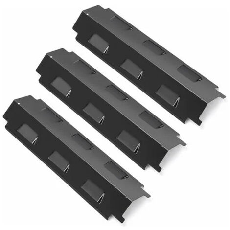 37cm Diffuseur de chaleur universel accessoire pour Charbroil , Fire Mountain , Uniflame , Barbecook , CCLIFE , Landmann , Proficook , pièce détachée de plaque chauffante en acier porcelaine lot de 4
