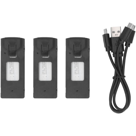 3,7V 1800mAh RC-Drohnenakku – 3er-Pack mit Ladekabel für die Modelle A8, H8, F187, M5