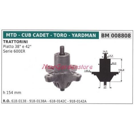 38 42 pouces MTD 008808 Moyeu de lame de tracteur de pelouse tondeuse plate 38 42 pouces