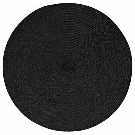 38 cm geflochtenes Tischset SCHWARZ