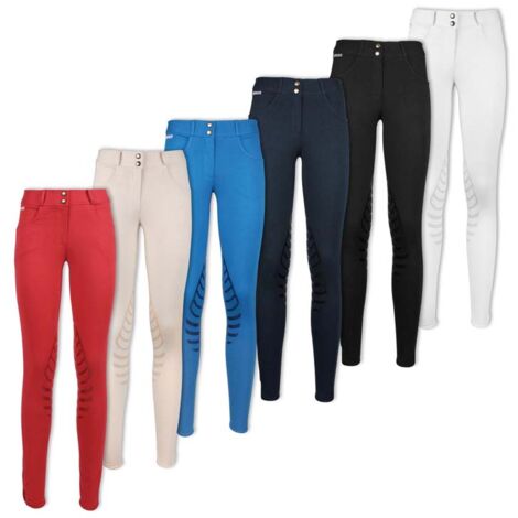 38 IT, Bianco: Pantaloni Grip per l'allenamento e per i concorsi da donna modello Giudy
