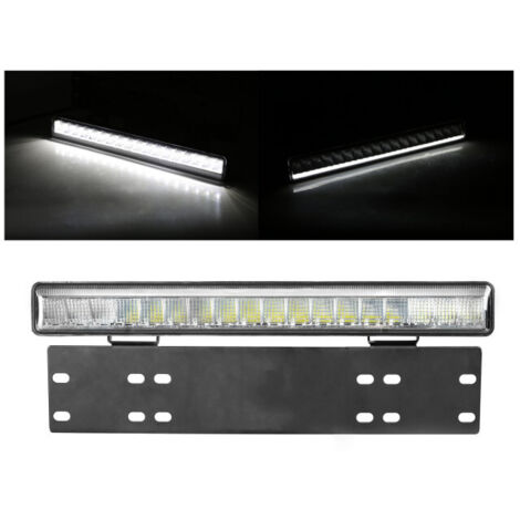 38см LED Лед Бар Със Стойка За Номер С Три Функции 55W, 4768lm, 12V - 24V E-Mark Подходящ За Автомобил, Бус, Камион, Сел
