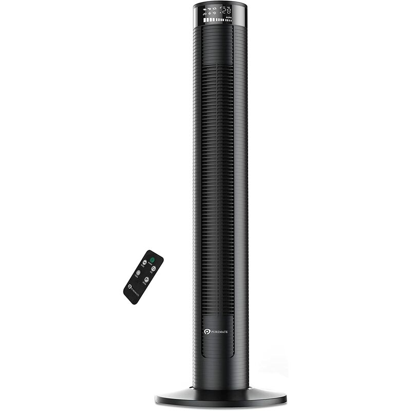 Image of 38″ Oscillating Tower Fan with Remote Control - Black