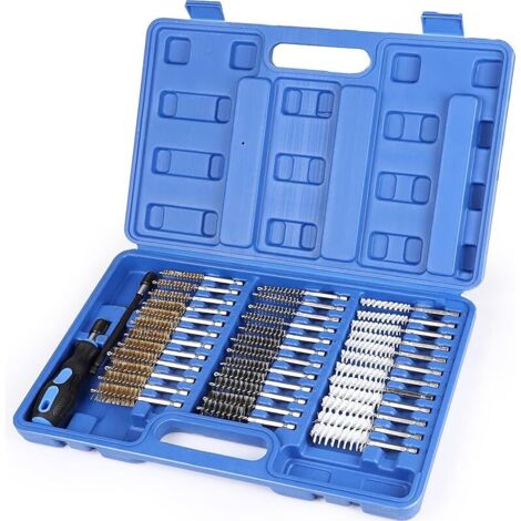 38 Pièces Nettoyage Puit Injecteur Acier Inoxydable / Nylon / Laiton ø8-19 mm Jeu de Brosses Avec Rallonge de 150 mm Idéal Pour le Nettoyage et le Déburrage