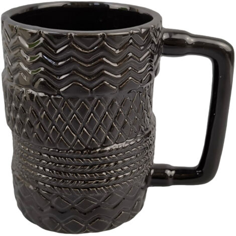 380 ml Keramik-Kaffeebecher mit nordischem Reifendesign, ideal für die Küche