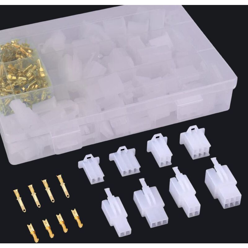 380 PCS Connecteur Électrique Moto 2 3 4 6 Broches Connecteurs de Fil Électrique Automobile 2.8mm Mâle Femelle pour Moto Voiture Camion Bateaux