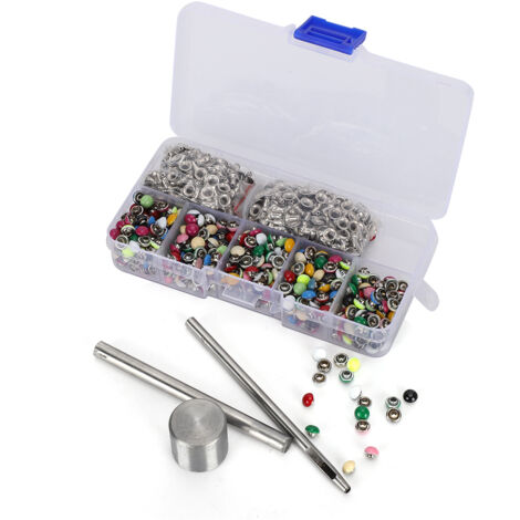 380 Rivets Ronds Champignon Laiton pour Décoration Cuisse/Ceinture/Sac à Main - Outil DIY 6mm