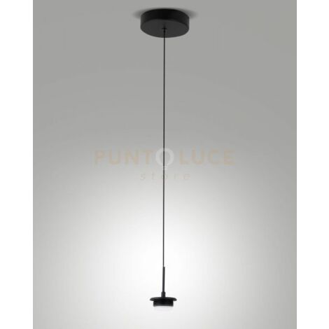 3804-41-101 MONTATURA NERA COMPLETA CCT 2700K - 3000K - 4000K - 8W - 750 lm 1 LUCE D.13CM DIMMERABILE