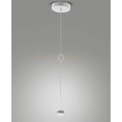 3804-41-102 MONTATURA BIANCA COMPLETA CCT 2700K - 3000K - 4000K - 8W - 750 lm 1 LUCE D.13CM DIMMERABILE
