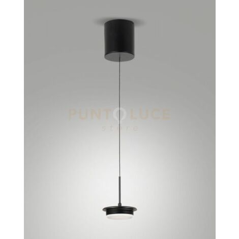 3805-40-101 MONTATURA SALI SCENDI NERA COMPLETA A LED CCT 2700K - 3000K - 4000K- 14W - 1510 lm 1 LUCE DIMMERABILE
