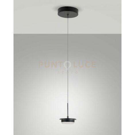 3805-41-101 MONTATURA TONDA NERA COMPLETA A LED CCT 2700K - 3000K - 4000K- 14W - 1510 lm 1 LUCE DIMMERABILE