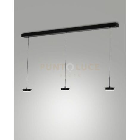 3805-48-101 MONTATURA NERA COMPLETA LINEARE CCT 2700K - 3000K - 4000K- 42W - 4530 lm 3 LCUI DIMMERABILE