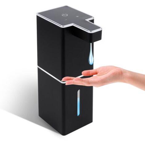 380ml Distributeur Savon Automatique Mural, USB C Rechargeable Distributeur de Savon Mural, IPX5 étanche sans Contact Distributeur Savon, Distributeur de Savon électrique