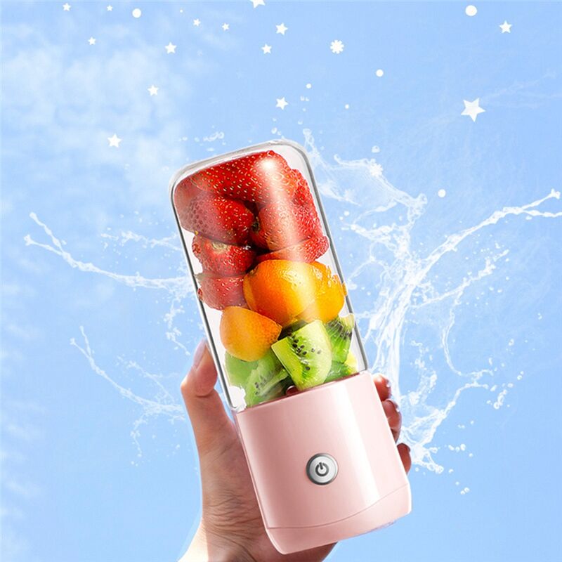 380ML Portable Blender Smoothie Juicers Cup USB Rechargeable Home Travel Personal Size Electric Fruit Mixers,Blanc