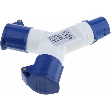 AAMUNPA 380v/220V Connecteur Prises de Courant Industrielle Répartiteur Couvercle de Plug - Bleu/16a /3pin/220V